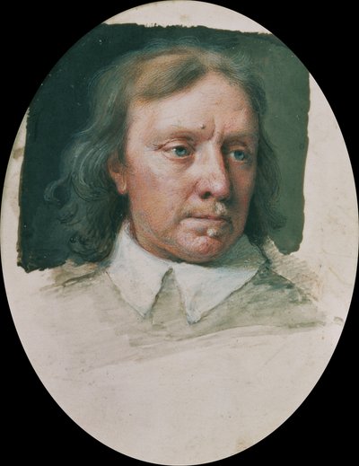 Miniature of Oliver Cromwell (unfinished) by Samuel Cooper